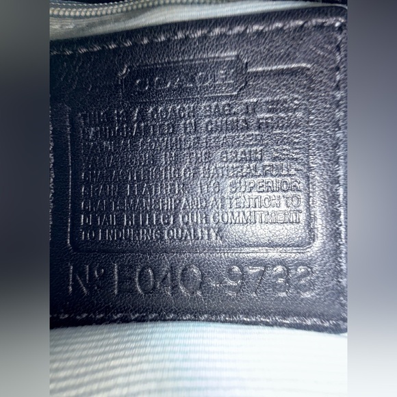 Coach Kristin Black Leather Clutch Purse with a silver-tone push-lock closure - Picture 6 of 7